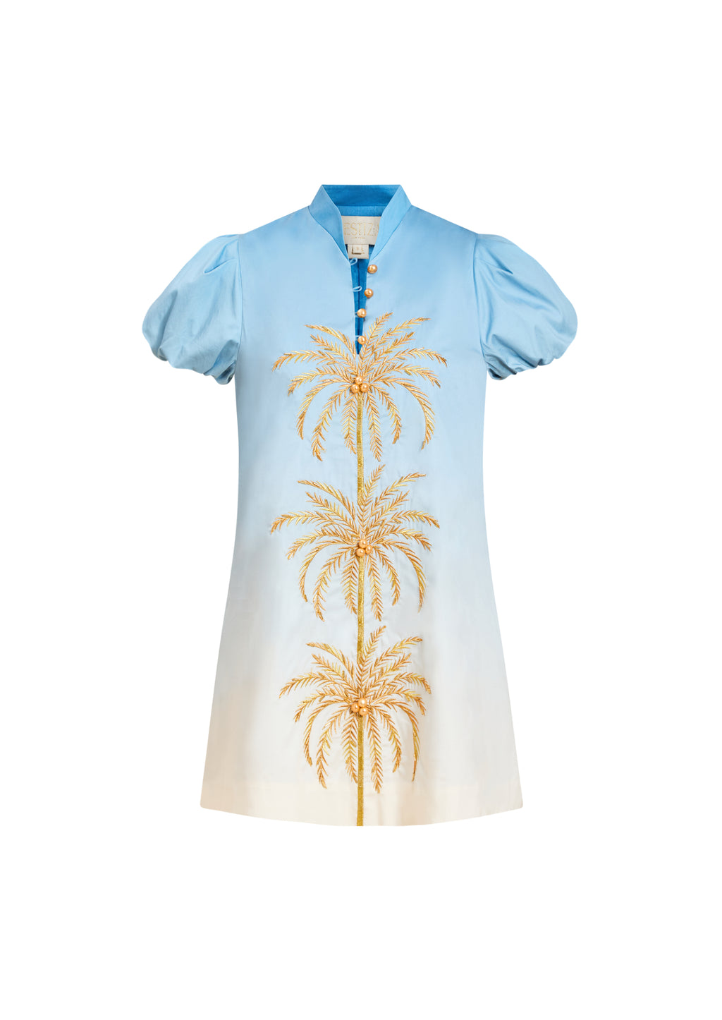 Elliana Barong Mini Dress in Marina Ombré