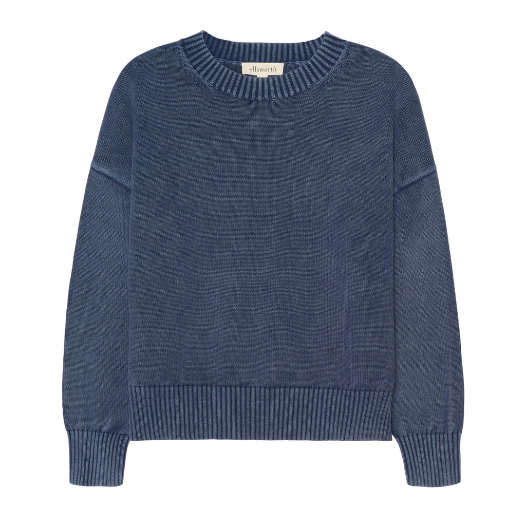 Emery Crewneck Sweater in Faded Navy