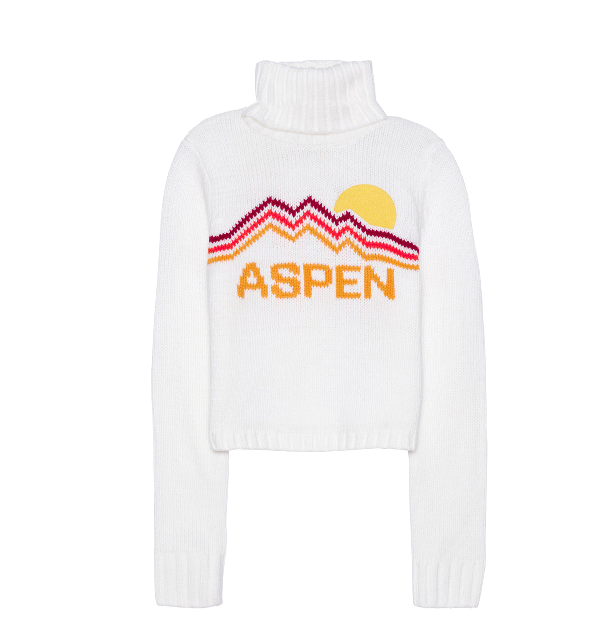 Cropped Retro Aspen Turtleneck Sweater