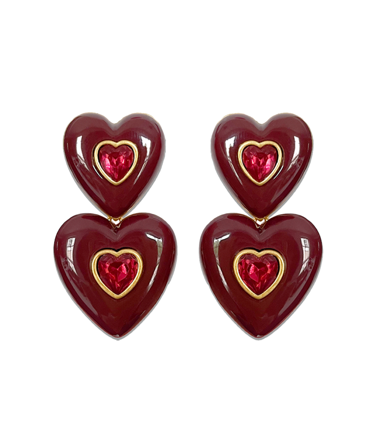 Elodie Earrings in Oxblood