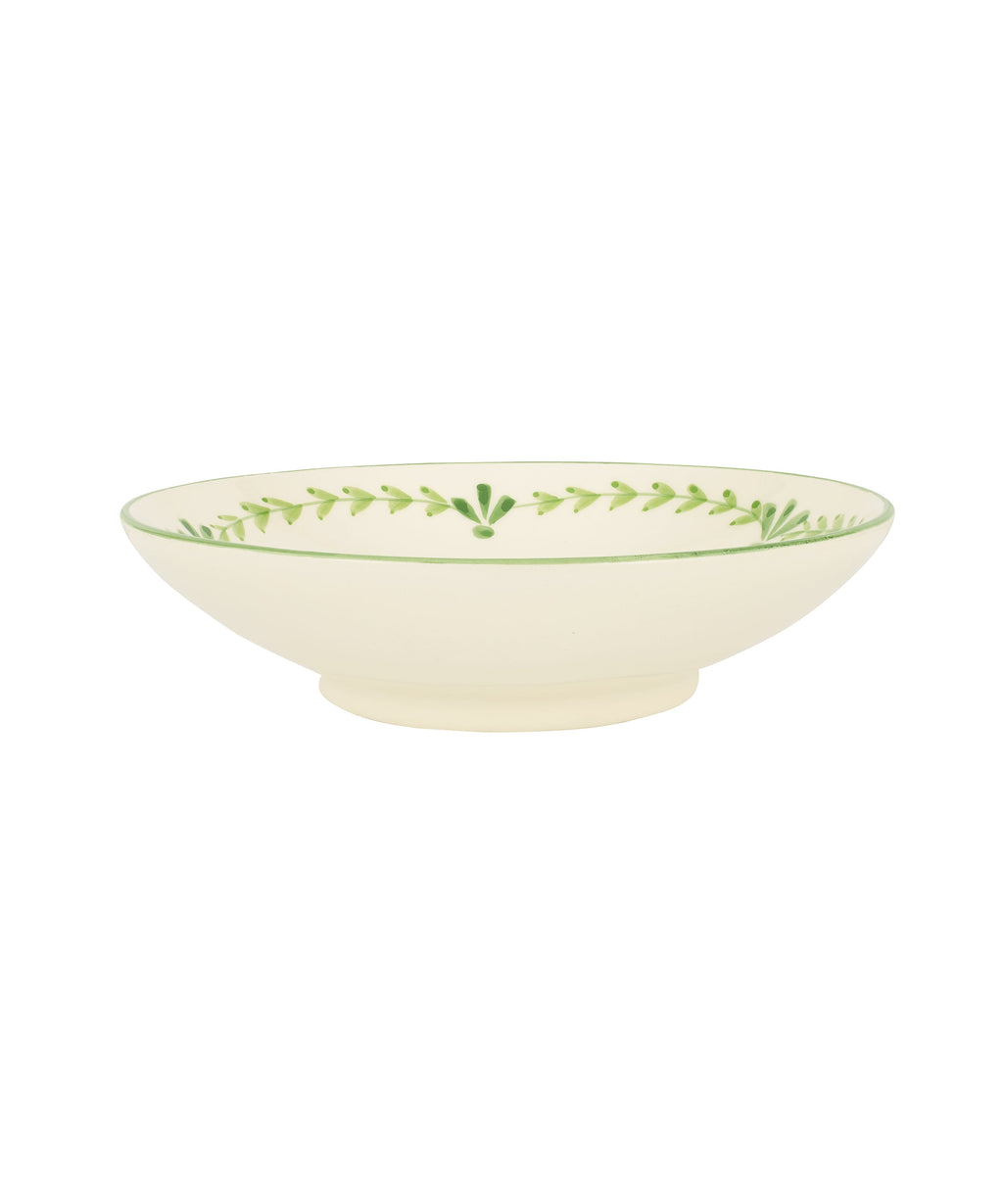 Rebecca Udall Elouise Pasta Bowl Crockery, Sage Green Frontal View