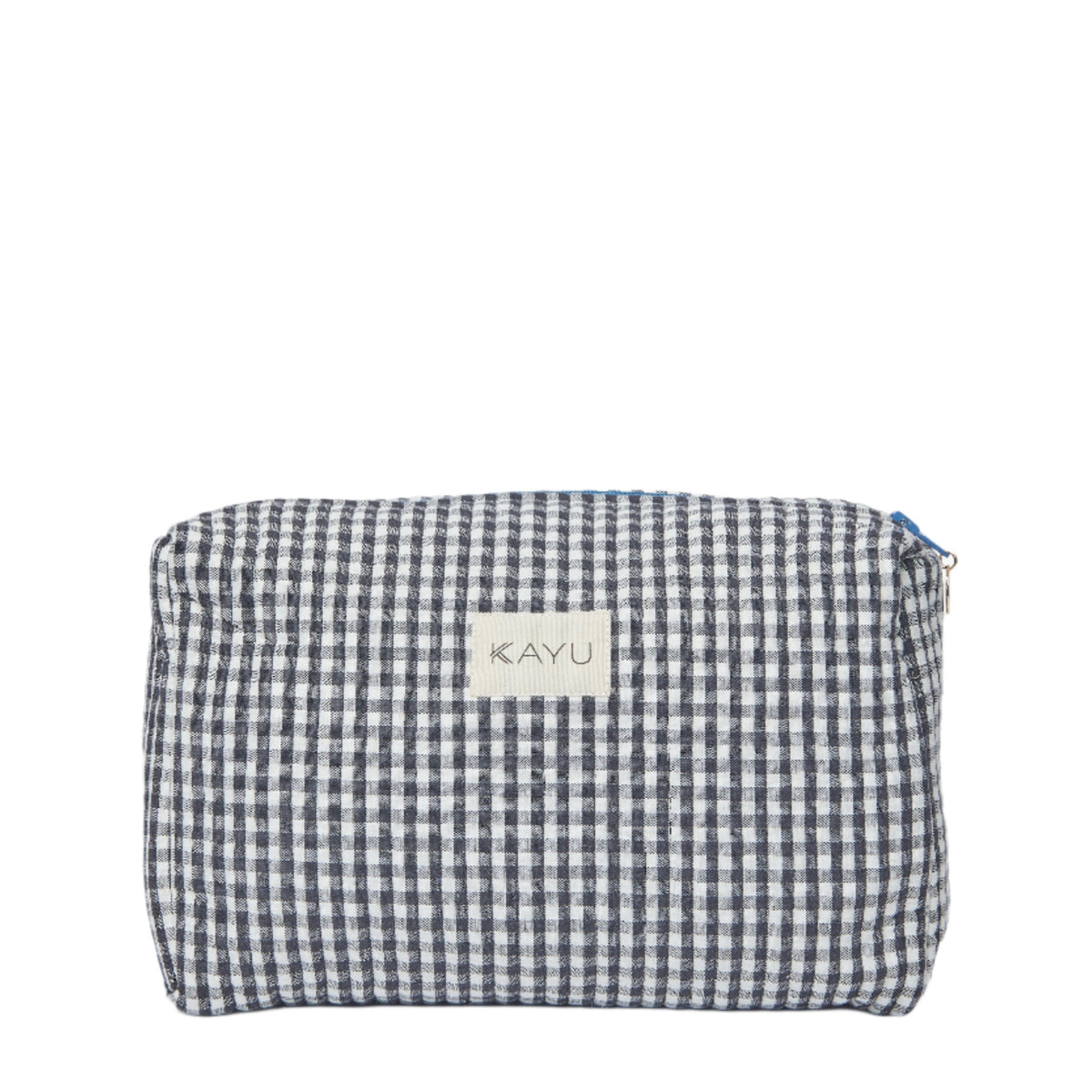 Elsie Travel Case Zip Pouch Bag in Black Gingham