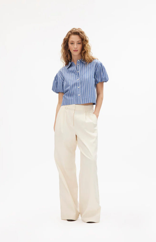 Elza Top in French Blue/White Multi