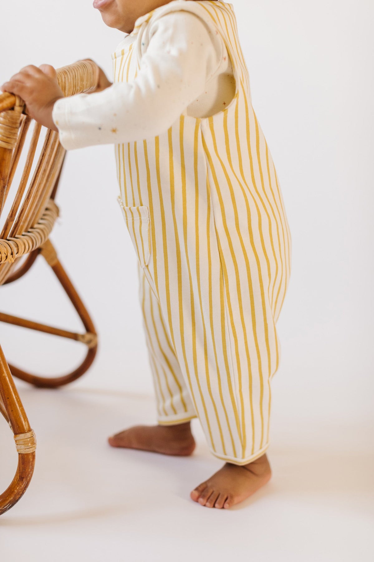 Overall in Stripes Away Marigold