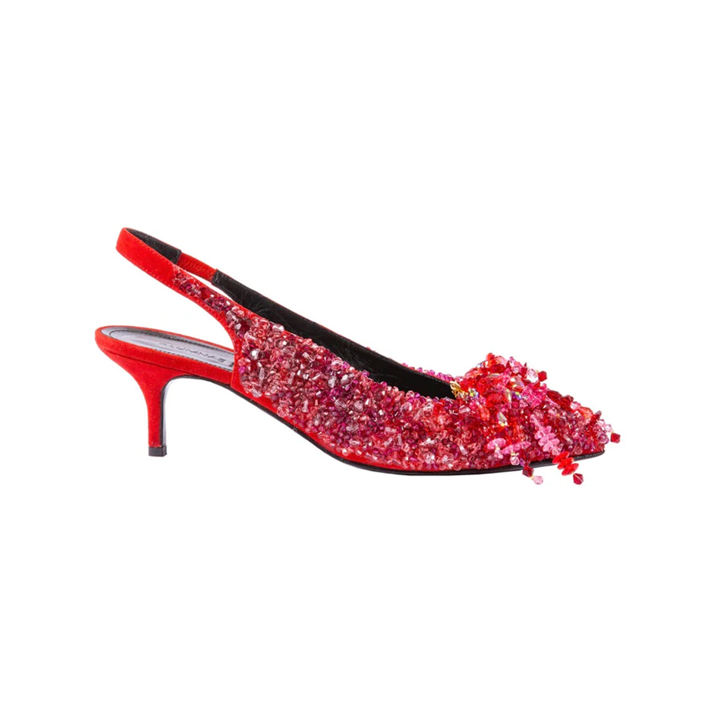 Embellished Susie Pumps in Red