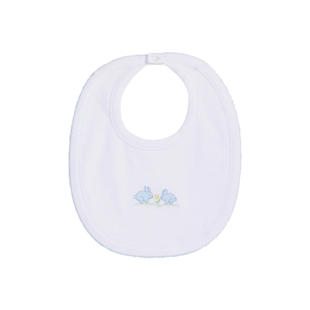 Embroidered Bib - Blue Bunnies