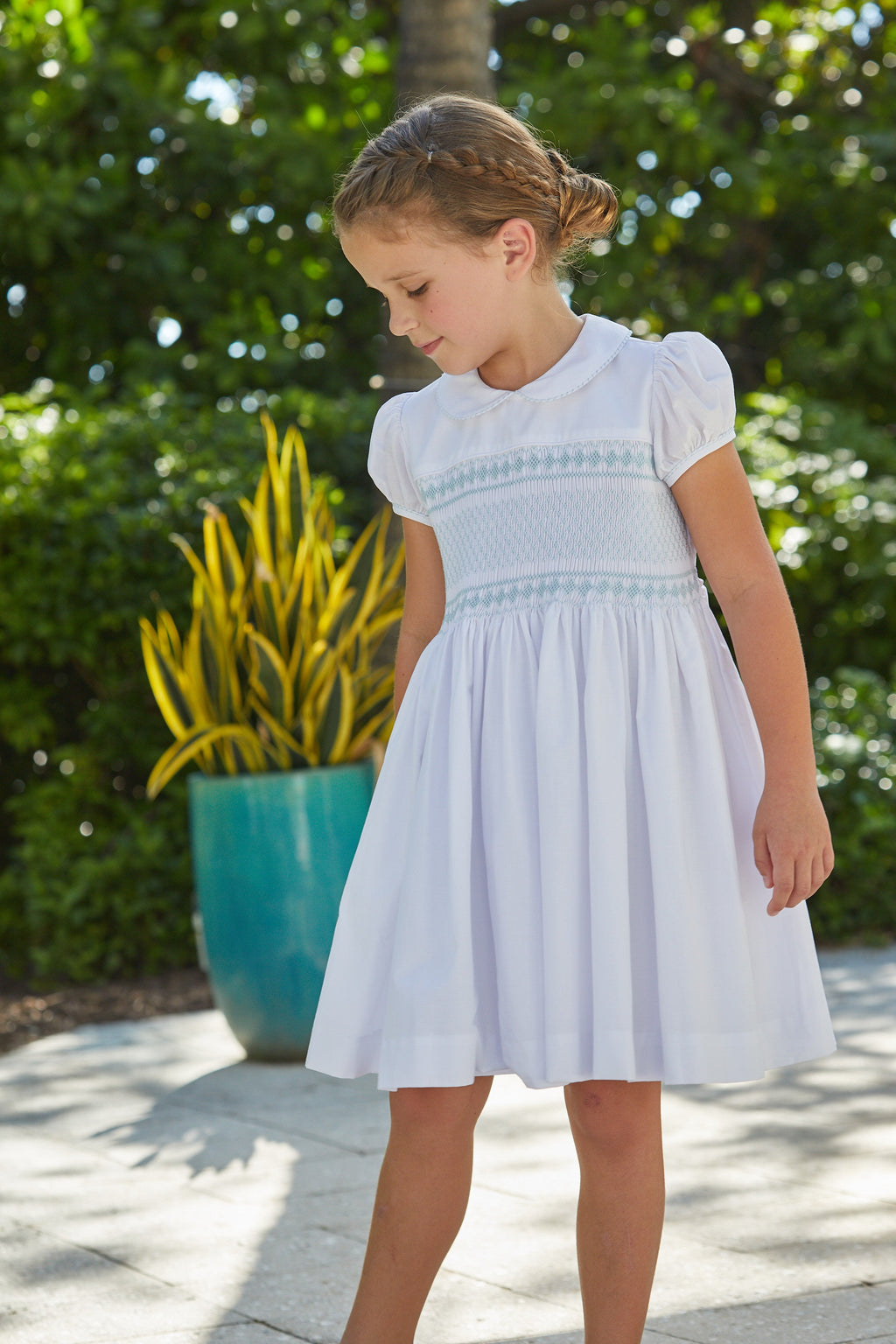 Smocked Emery Dress in Light Blue 3T Smocked Emery Dress in Light Blue 3T