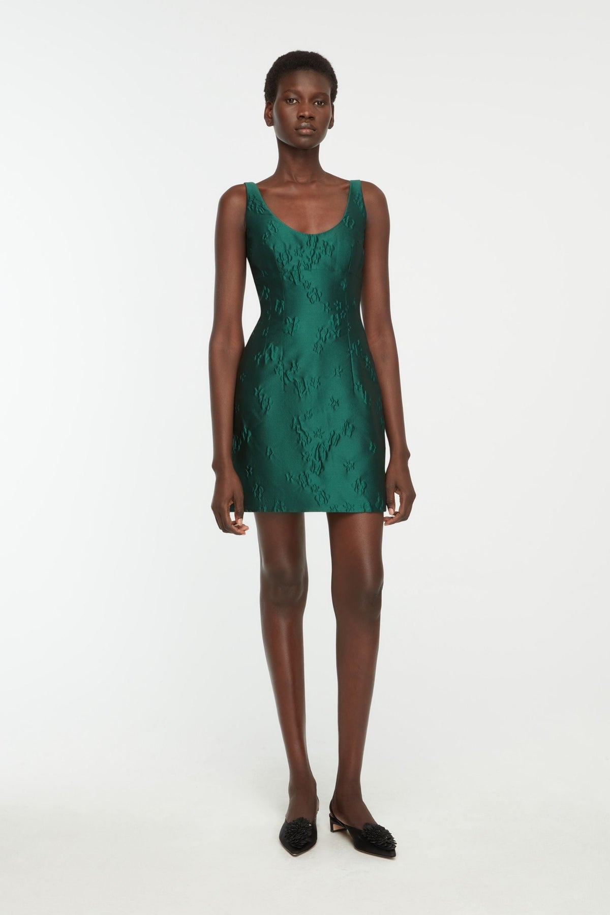 green emilia wickstead dress Vero Dress In Olive Green Doppio Satin