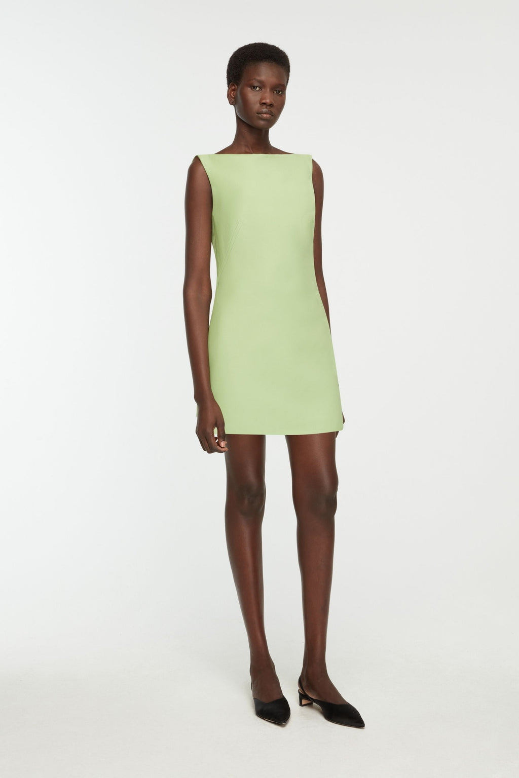 Rifer Dress in Pistachio Green Charmelaine Cady