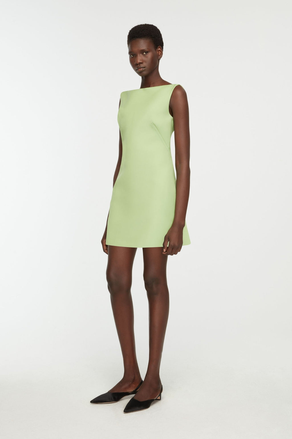 Rifer Dress in Pistachio Green Charmelaine Cady