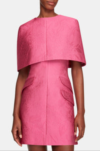 Virginie Cape In Hot Pink Embossed Cloque