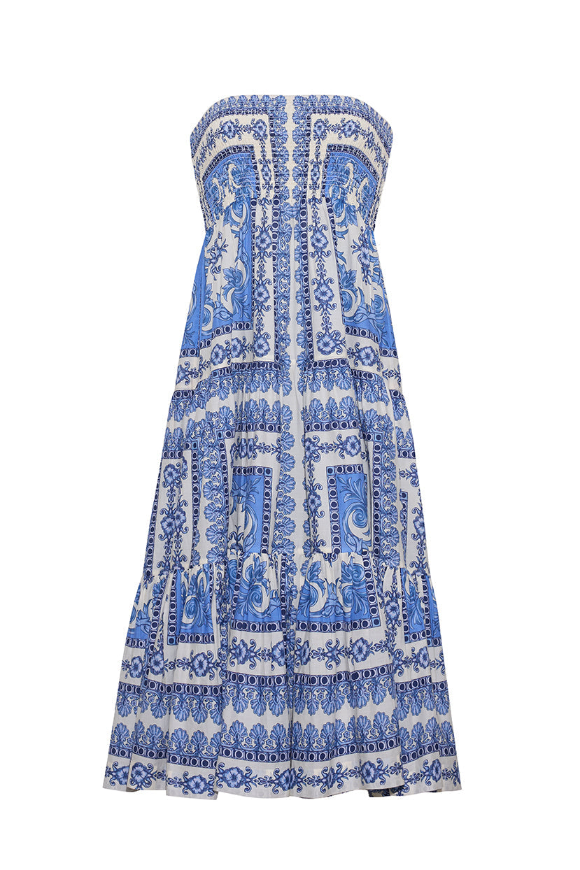 Emilia Skirt in Hudson Scarf Sky