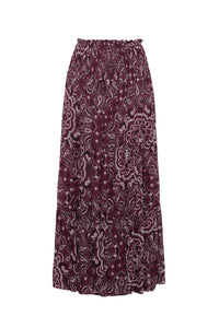 Emilina Skirt in Bandana Plum