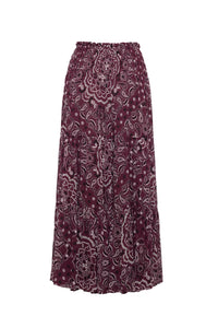 Emilina Skirt in Bandana Plum