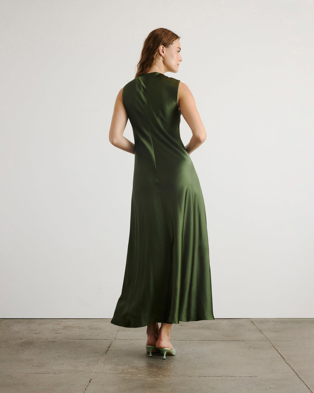 Emily Dress in Forest Green