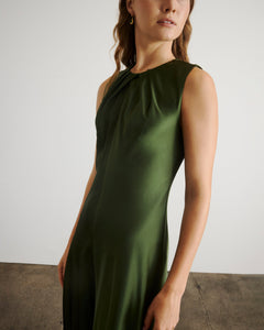 Emily Dress in Forest Green