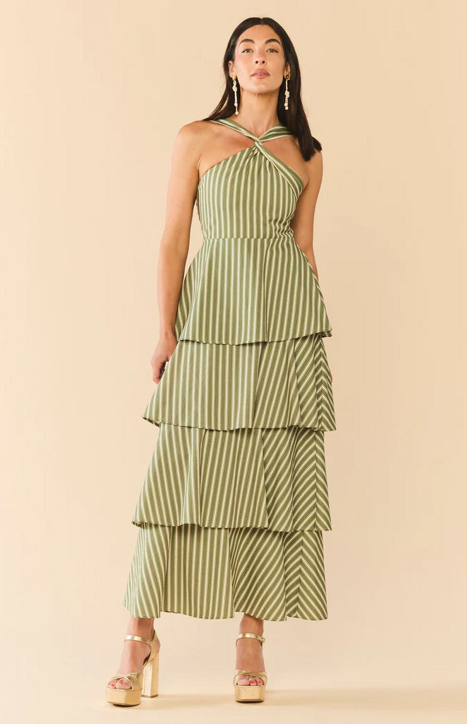 Emma Dress in Meadow Stripe