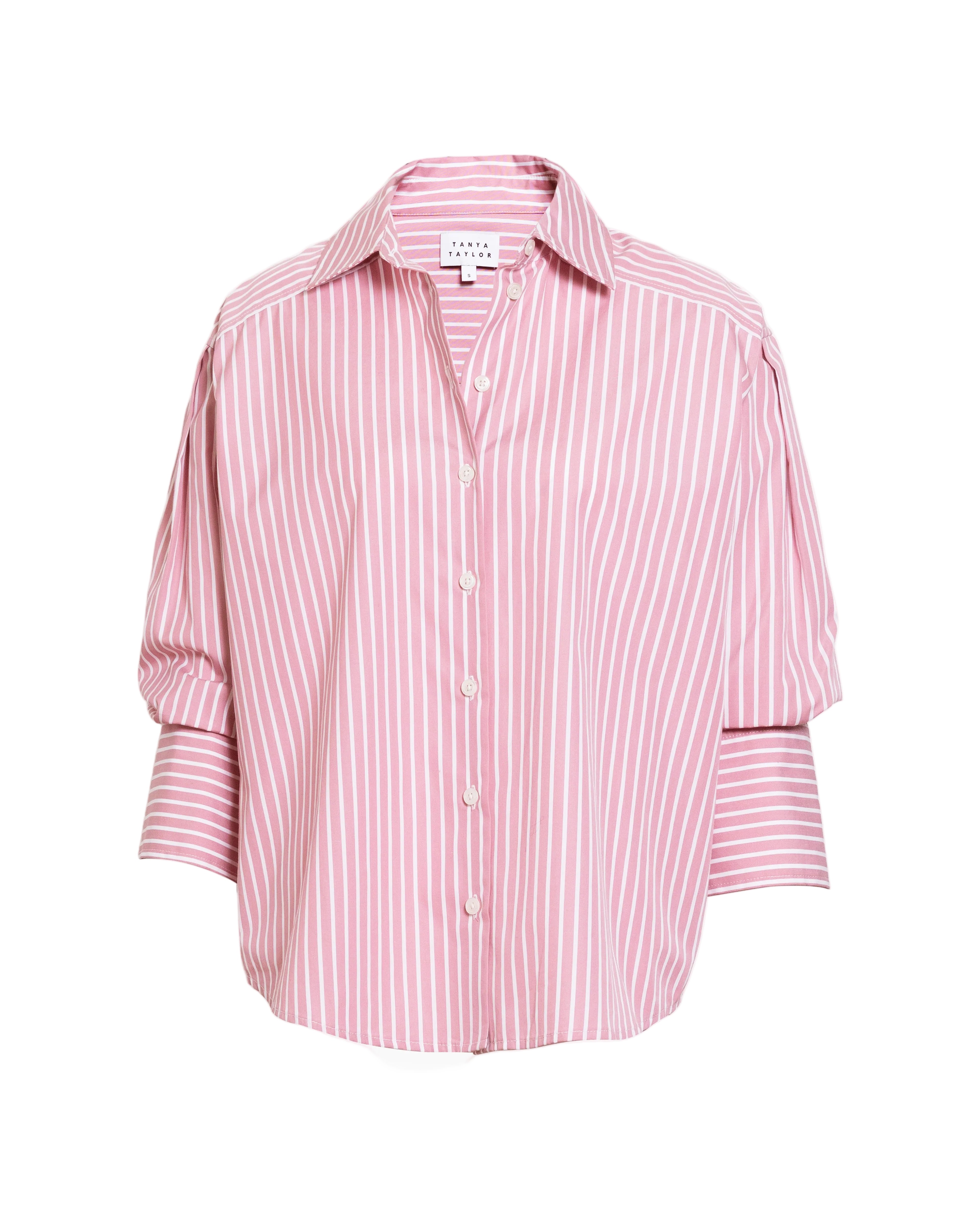 Emmy Top in Vintage Rose & Optic White