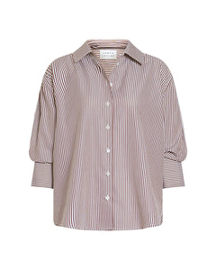 Emmy Top in Dark Fig/Optic White Multi