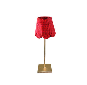 Small Seagrass Shade Cover Scalloped in Red
