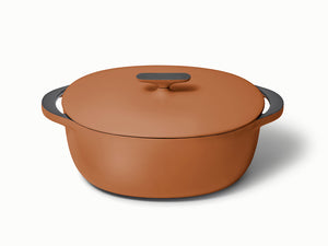 Cast Iron Oval Dutch Oven with Lid