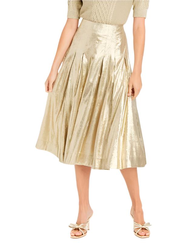 Seville Midi Skirt in Champagne