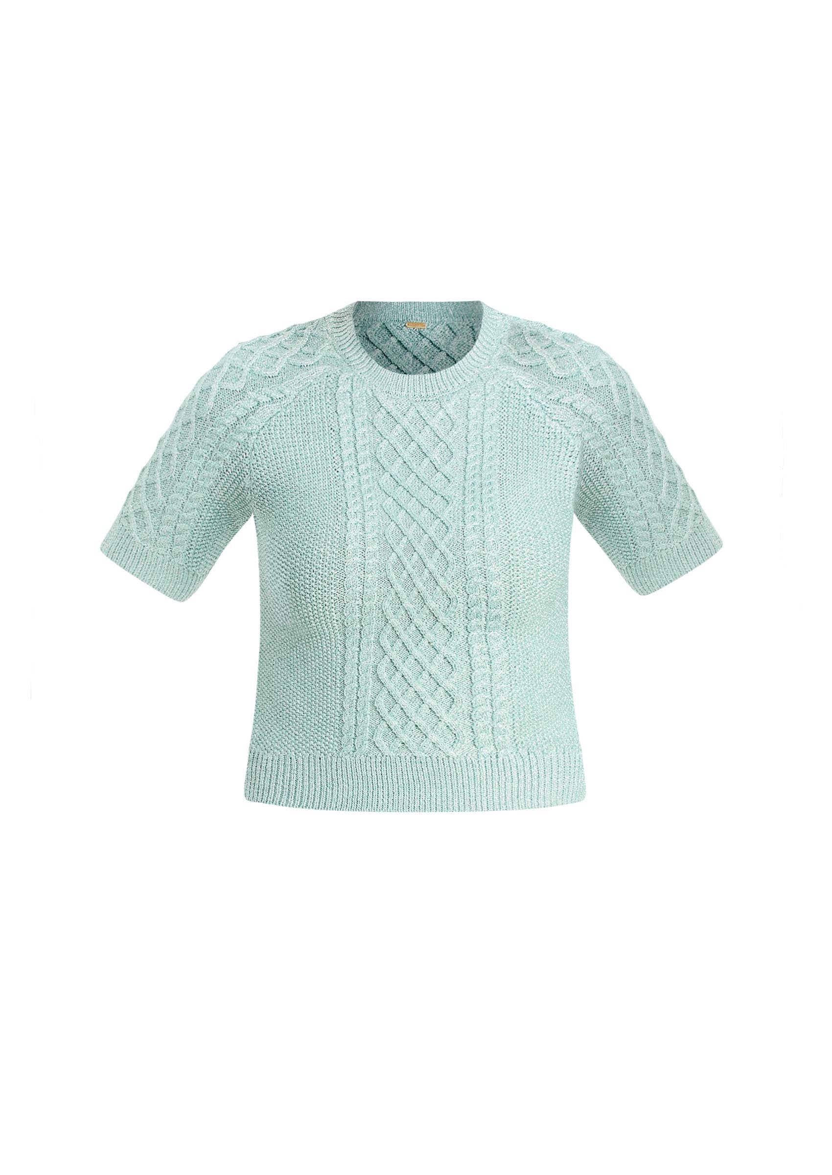 Enya Metallic Sweater in Cruise Blue