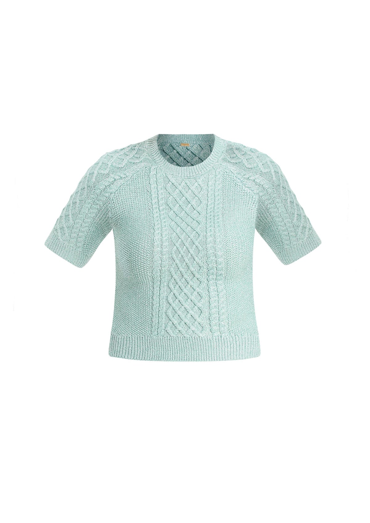 Enya Metallic Sweater in Cruise Blue