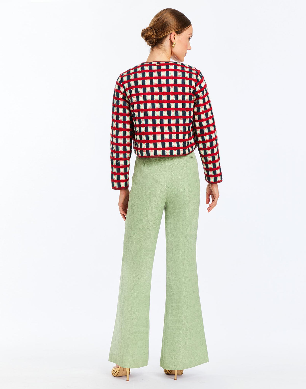 Este Convertible Quilted Jacket in Jardin Gingham