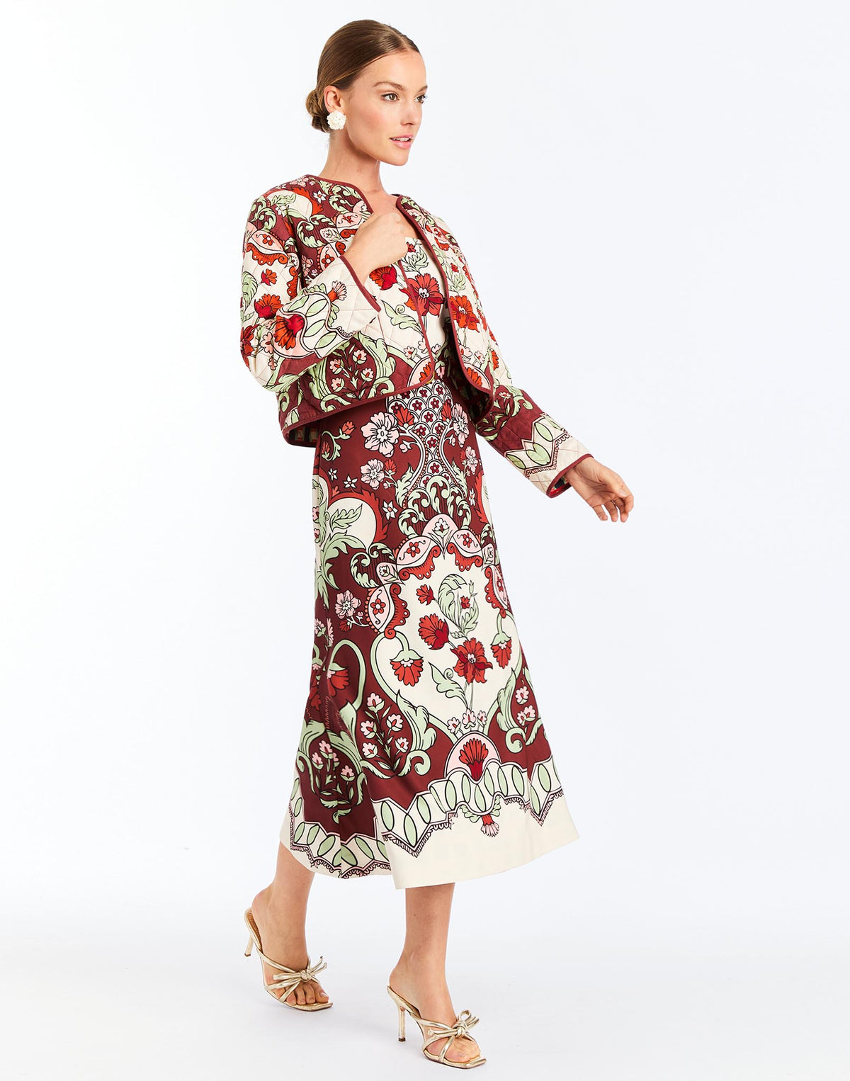 Este Convertible Quilted Jacket in Jardin Gingham