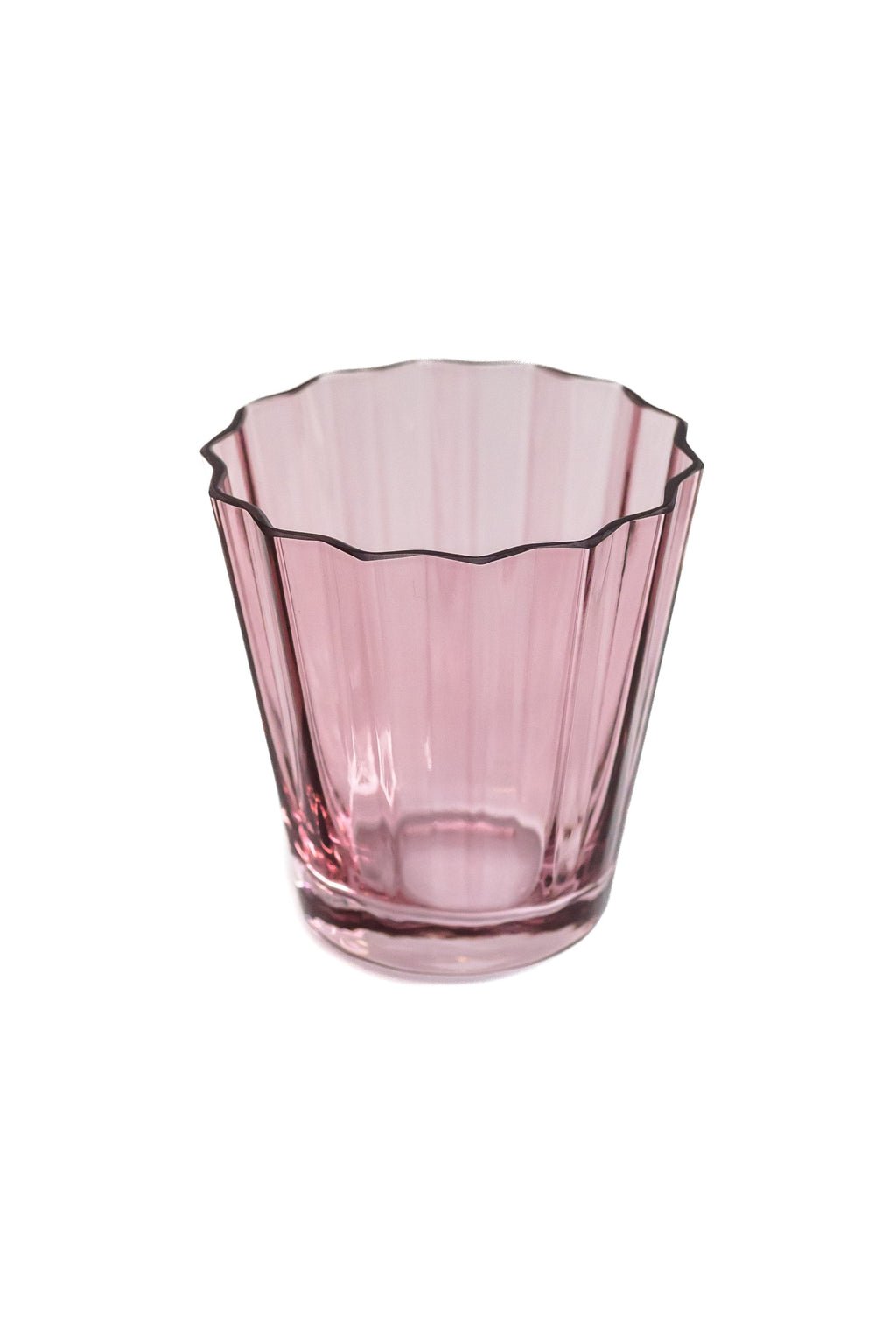 Estelle Colored Sunday Low Balls, Set of 2 in Rose