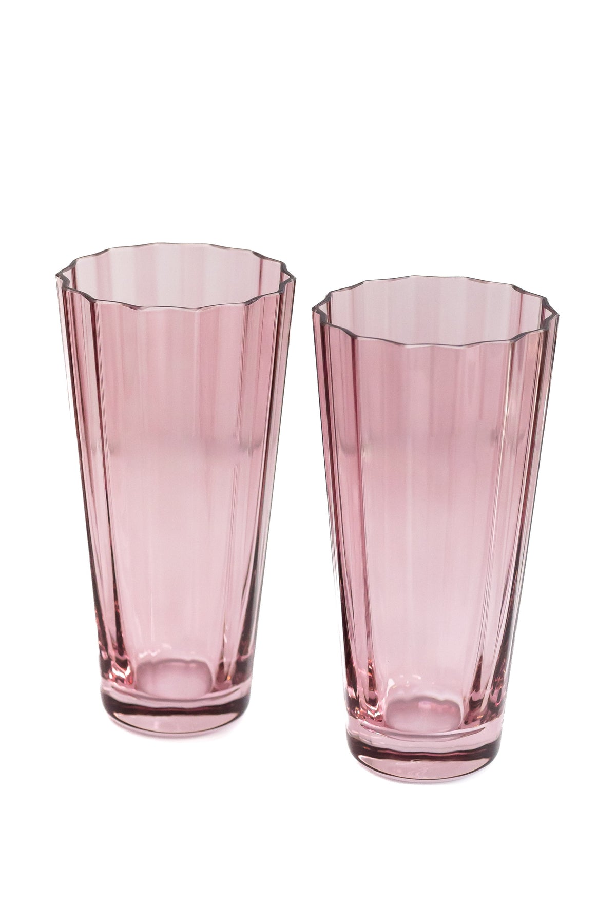 Estelle Colored Sunday High Balls, Set of 2 in Rose