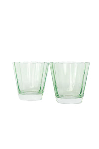 Estelle Colored Sunday Low Balls, Set of 2 in Mint Green