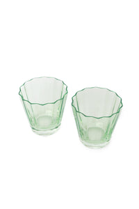 Estelle Colored Sunday Low Balls, Set of 2 in Mint Green