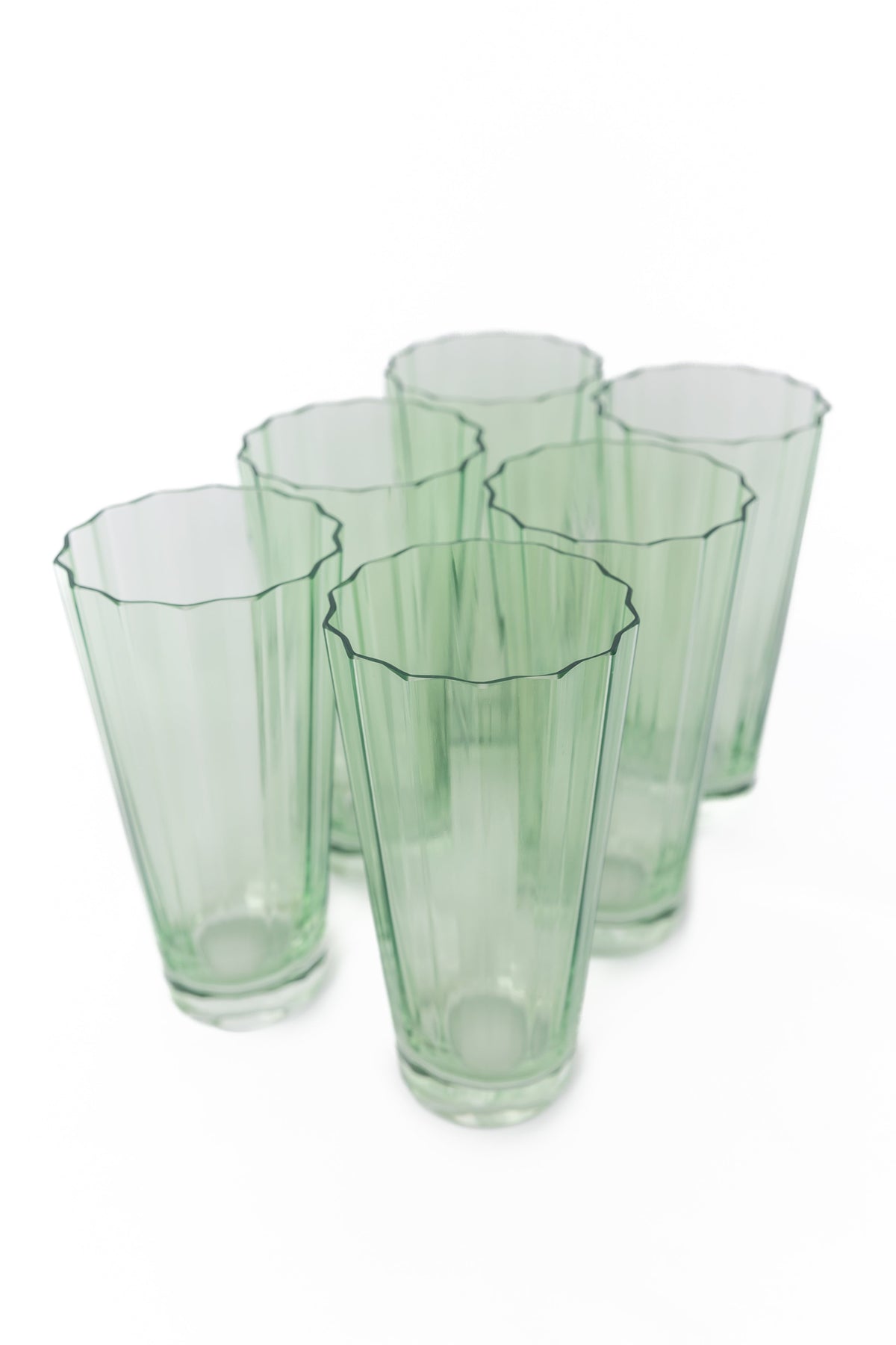 Estelle Colored Sunday High Balls, Set of 6 in Mint Green