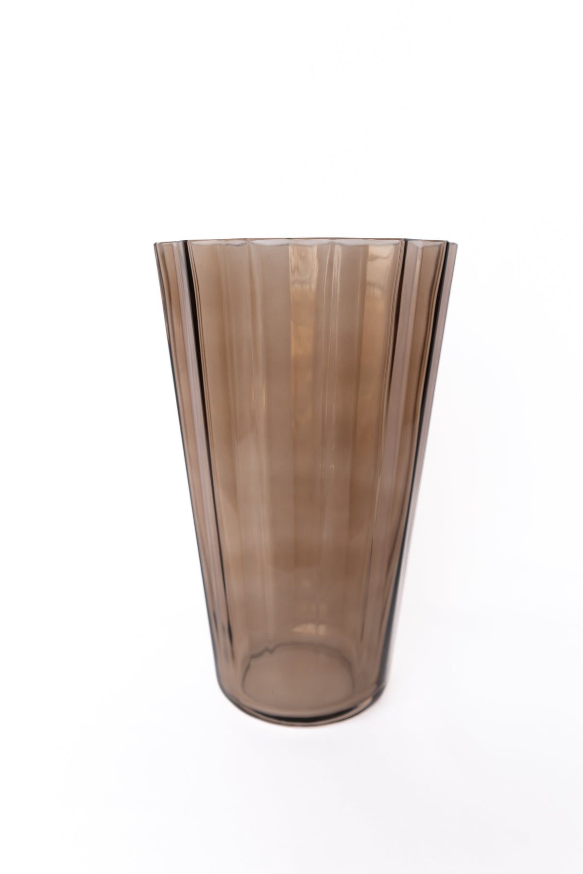 Estelle Colored Sunday Vase in Amber Smoke