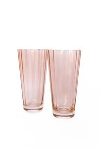 Estelle Colored Sunday High Balls, Set of 2 in Blush Pink