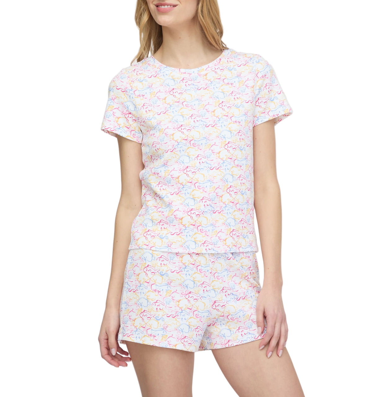 The Nina Pajama Set in Camo Fish