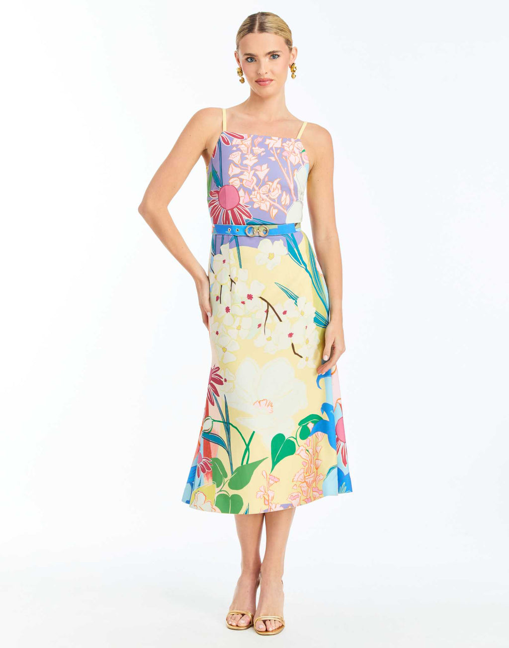 Eugenia Convertible Midi Dress in Floral Buttercream
