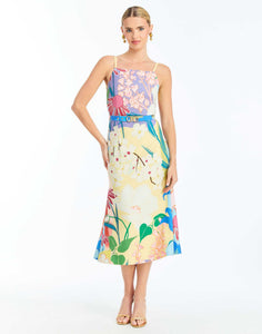 Eugenia Convertible Midi Dress in Floral Buttercream