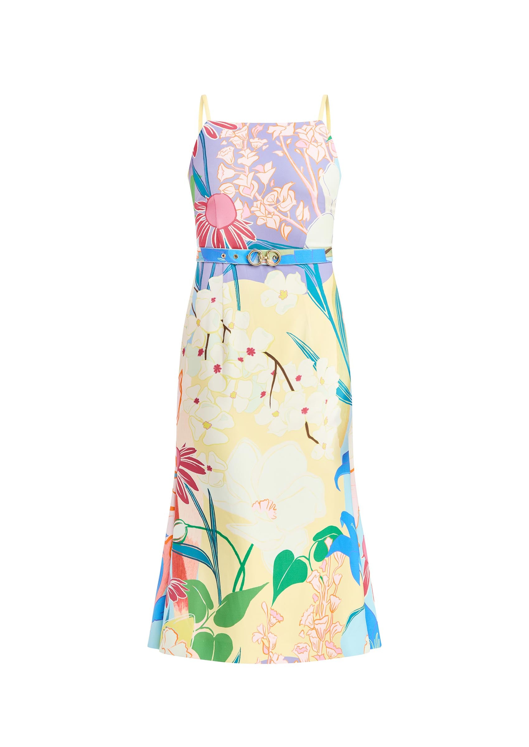 Eugenia Convertible Midi Dress in Floral Buttercream