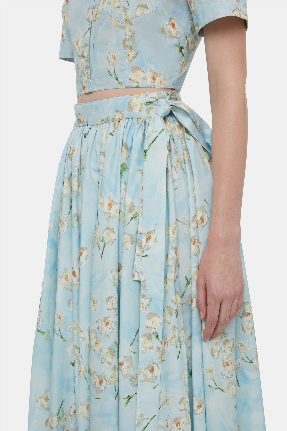 Evelyna Skirt with Little Lillie's on Blue Cotton