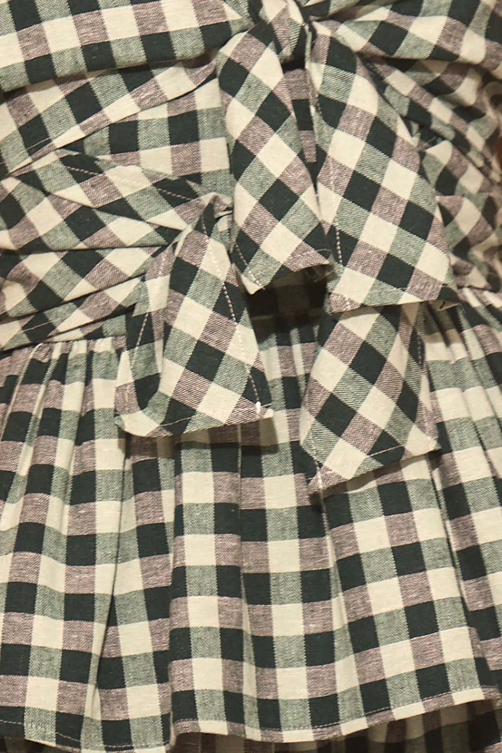 Close up of the Everly Top in Hamilton Check.