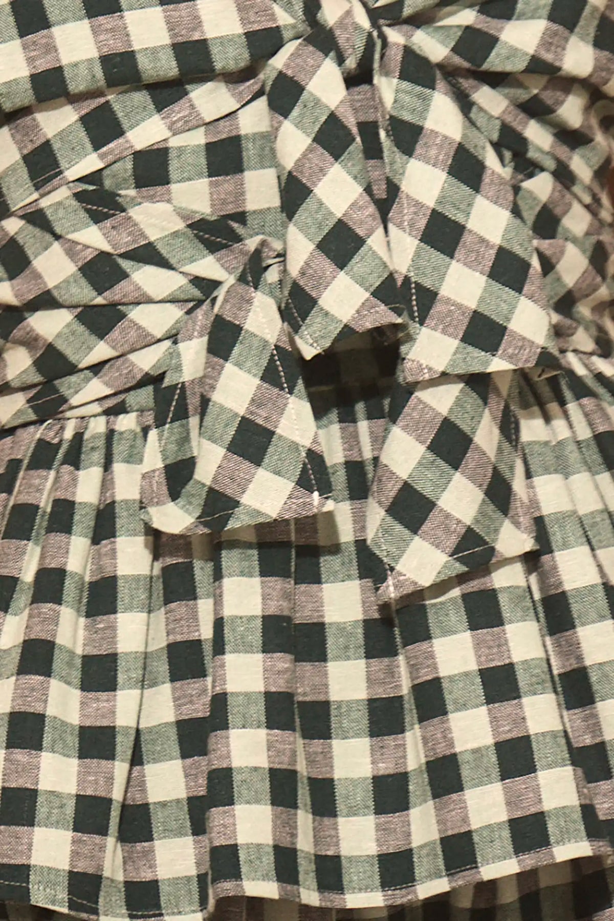 Close up of the Everly Top in Hamilton Check.