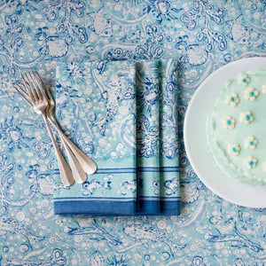 La Mer Napkins in Aqua, Set of 6