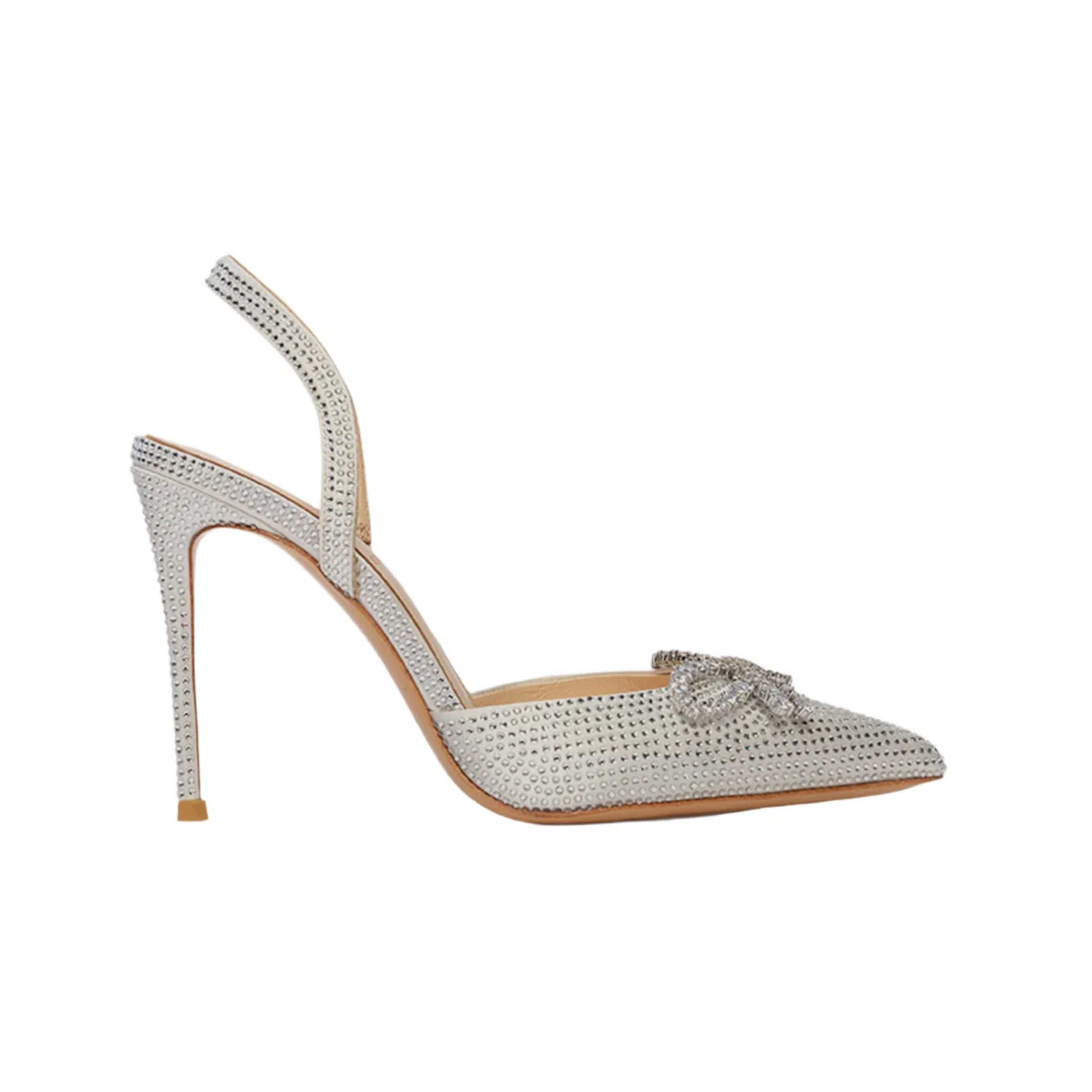 Extra 100 in White Satin Embellished