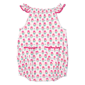 Baby Geranium Block Print Weezie Bubble in Pink