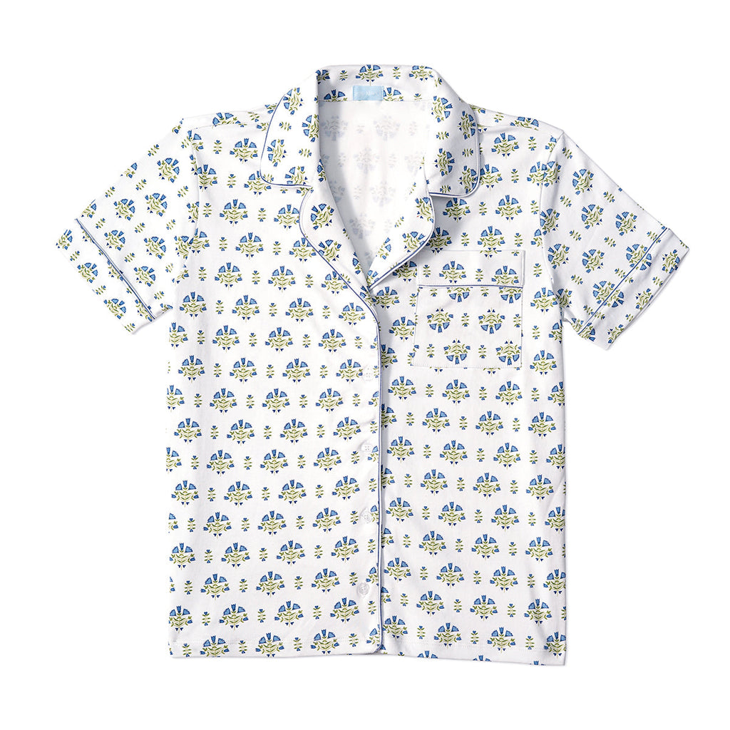 Posy Floral Block Women's Button Front Short Pajama Set