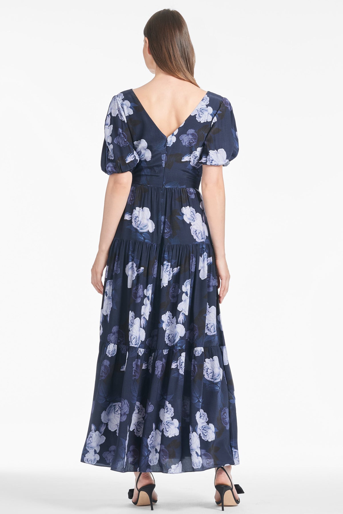 Carina Dress in Midnight Glacial Rose