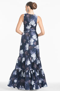 Rori Gown in Midnight Glacial Rose